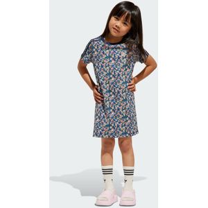 Adidas Originals X Liberty London Unisex Jurken - Blauw - Maat: 123 - 128 CM - Katoen Jersey - Foot Locker