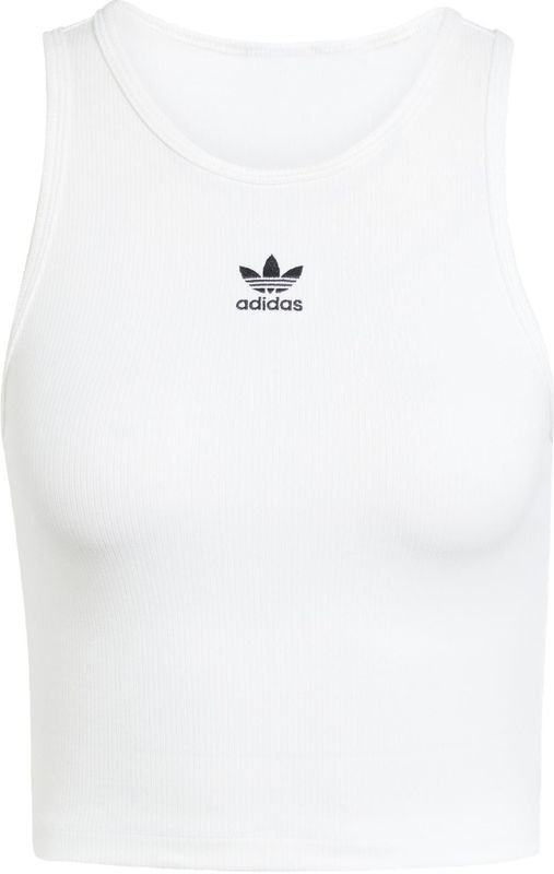 adidas - Tanktop - Zwart - Ribgebreid - Slim Fit