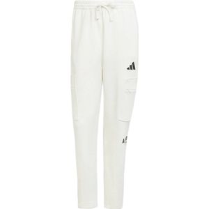 Adidas - All SZN Fleece Graphic - Joggingbroek - Wit - 70% Katoen, 30% Polyester