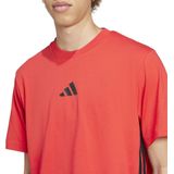 Adidas - M 3S SJ T-Shirt - Rood - Katoen