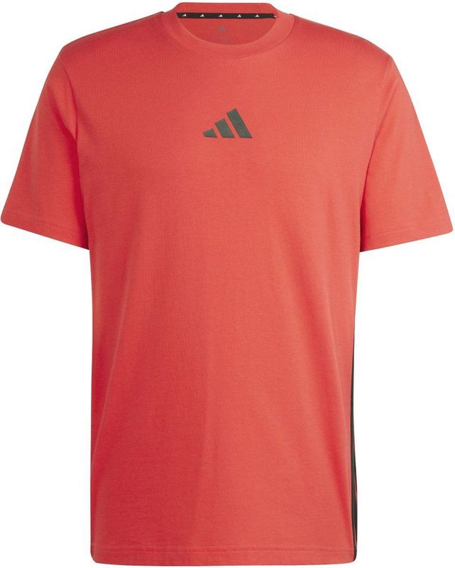 Adidas - M 3S SJ T-Shirt - Rood - Katoen