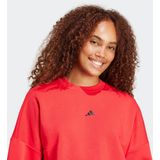 Adidas - Essentials Small Logo - Sweatshirt - Zwart - 70% Katoen, 30% Polyester (Gerecycled)