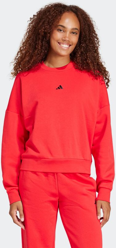 Adidas - Essentials Small Logo - Sweatshirt - Zwart - 70% Katoen, 30% Polyester (Gerecycled)