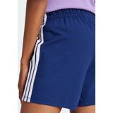 adidas Sportswear Essentials 3-Stripes Cotton Short - Dames - Blauw