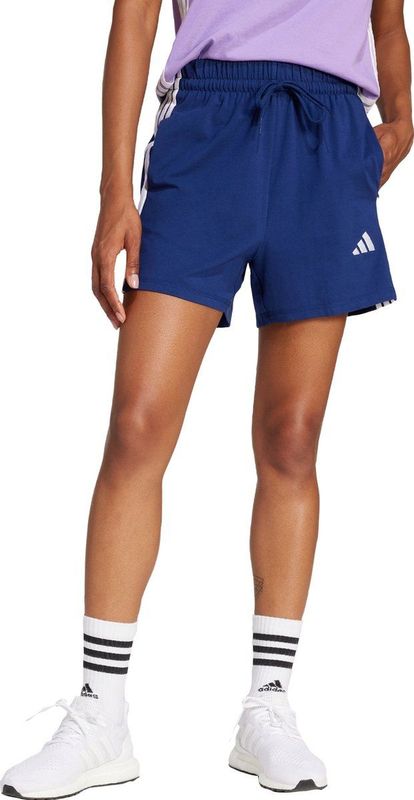 adidas Sportswear Essentials 3-Stripes Cotton Short - Dames - Blauw