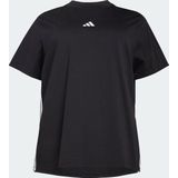 adidas - T-shirt - Zwart - Katoen - Normale Pasvorm