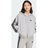 adidas Sportswear Essentials 3-Stripes French Terry Ritshoodie - Dames - Grijs