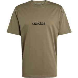 adidas - Essentials Linear - T-shirt - Zwart - Katoen