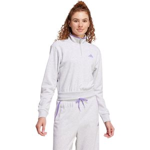 Essentials Color Pop French Terry Crop Quarter-Zip Track Jacket