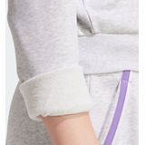 adidas - Essentials Color Pop French Terry Crop Trainingsjack - Grijs - Gerecycled Materiaal