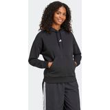 Adidas - Essentials Small Logo Hoodie - Zwart - Fleece - Verstelbare Capuchon