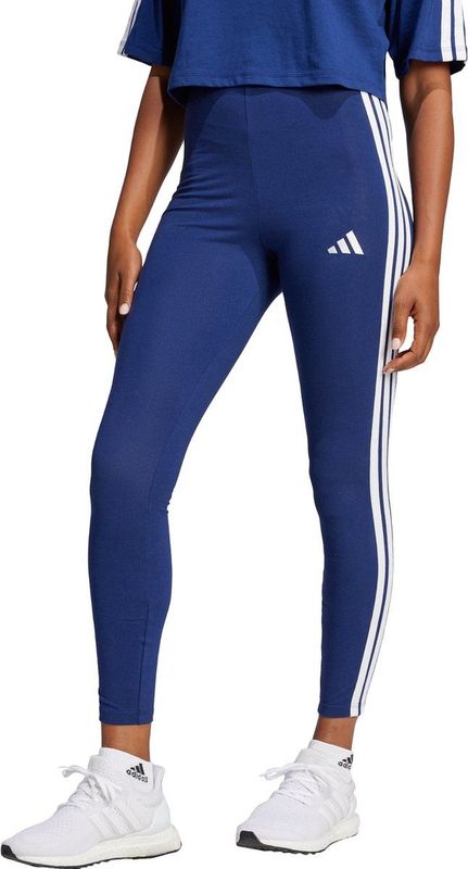 adidas Sportswear Essentials 3-Stripes Katoenen Legging - Dames - Blauw