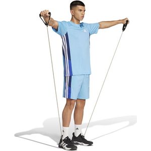 adidas - Train Essentials Seasonal Colorblock - T-shirt - Blauw - Korte Mouwen