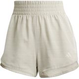 adidas - Performance Pacer Training 3-Stripes - Geweven High-Rise Short - Grijs - Dames - 8 CM