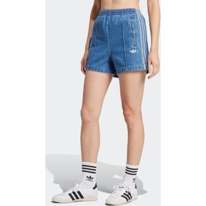 Adidas Firebird Dames Korte Broeken - Blauw - Maat: 36/S - Katoen Denim - Foot Locker