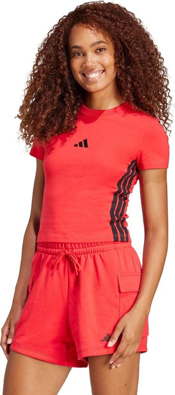 Sportshirt - Ronde Hals - Zwart - 93% Katoen, 7% Elastaan