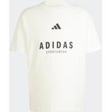 T-shirt - Offwhite - 100% Katoen - Ronde Hals - Loose Pasvorm