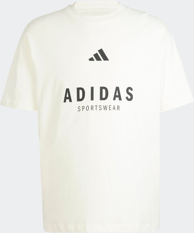 T-shirt - Offwhite - 100% Katoen - Ronde Hals - Loose Pasvorm