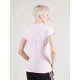 adidas - Essentials Linear - T-shirt - Roze - Katoen - Korte Mouwen