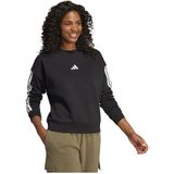 adidas - ESSENTIALS 3-STRIPES FLEECE - Trainingspak - Dames - Zwart - Katoen