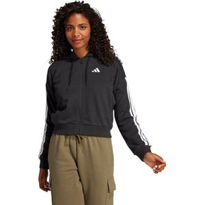 adidas Sportswear Essentials 3-Stripes French Terry Ritshoodie - Dames - Zwart