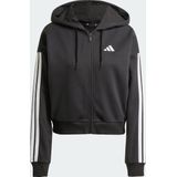 Adidas - Essentials 3-Stripes French Terry Hoodie - Grijs - Katoen