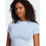 adidas - T-shirt - Zwart - Katoen/Elastaan - Strak Model met 3 Bar Logo