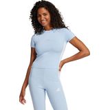 adidas - T-shirt - Zwart - Katoen/Elastaan - Strak Model met 3 Bar Logo