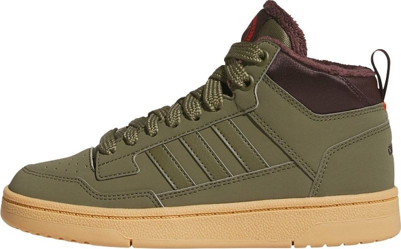 adidas - Rapid Court Mid Winterized - Schoenen - Groen - Synthetisch Bovenwerk