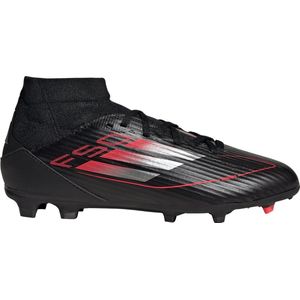adidas F50 LEAGUE MID Voetbalschoenen Kids - Core Black/Iron Metallic/Lucid Red