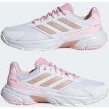 adidas Performance - COURTJAM CONTROL - Tennisschoenen - Cloud White / Iron Metallic / Lucid Red - Multicourt