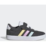 adidas Sportswear - VL Court 3.0 - Sneakers - Zwart/Wit/Geel/Roze/Turquoise - Suède/Textiel