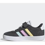 adidas Sportswear - VL Court 3.0 - Sneakers - Zwart/Wit/Geel/Roze/Turquoise - Suède/Textiel