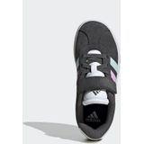 adidas Sportswear - VL Court 3.0 - Sneakers - Zwart/Wit/Geel/Roze/Turquoise - Suède/Textiel