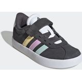 adidas Sportswear - VL Court 3.0 - Sneakers - Zwart/Wit/Geel/Roze/Turquoise - Suède/Textiel