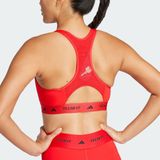 Adidas - Techfit - Sportbeha - Zwart - AEROREADY, 73% Gerecycled Polyester, Medium Impact