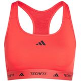Adidas - Techfit - Sportbeha - Zwart - AEROREADY, 73% Gerecycled Polyester, Medium Impact