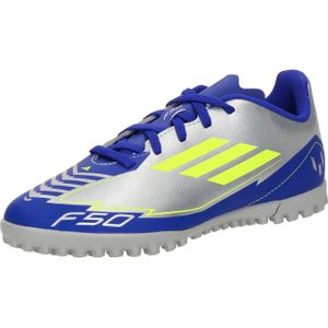 adidas Performance F50 Club Messi junior voetbalschoenen zilvermetallic /kobaltblauw/geel