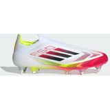 adidas F50 Elite Voetbalschoenen - Wit Rood Zwart Geel - Synthetisch Materiaal - Veterloos Design