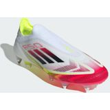 adidas F50 Elite Voetbalschoenen - Wit Rood Zwart Geel - Synthetisch Materiaal - Veterloos Design