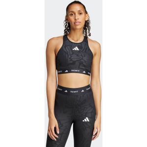 adidas - Techfit - Sportbeha - Dames - Medium-Support - High-Neck Print