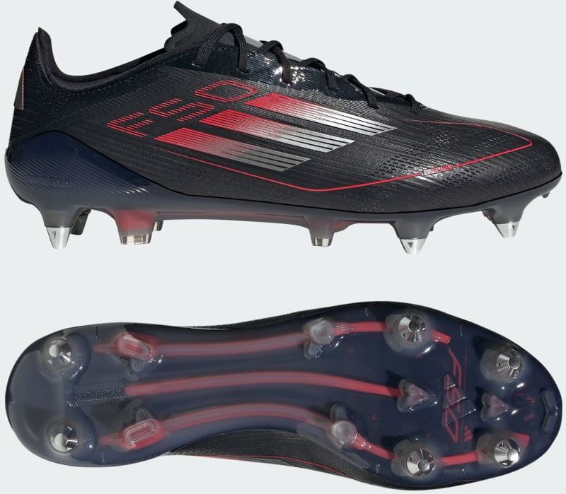 adidas - F50 Elite - Voetbalschoenen - Zwart Rood Zilver - Synthetisch