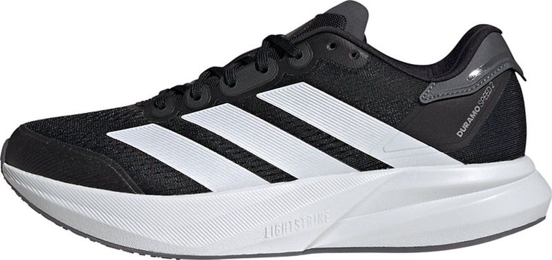 adidas - DURAMO SPEED 2 - Running Shoes - Core Black/Cloud White/Grey Five - Bovenwerk van Textiel en Synthetisch Materiaal