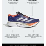 adidas - adizero Boston 12 - Hardloopschoenen - Blauw Oranje - Technische Trainingsschoen
