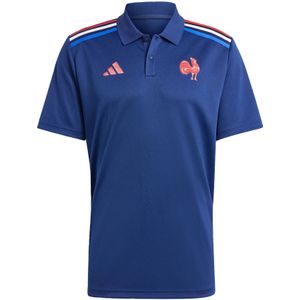 adidas - XV de France 2024/25 - Supporterspolo - Blauw - AEROREADY, 100% Gerecycled Materiaal