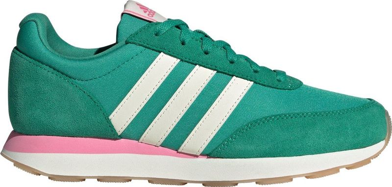 adidas Dames RUN 60s 3.0 SHOES, Semi Court Green/Off White/Bliss Pink, 39 1/3 EU