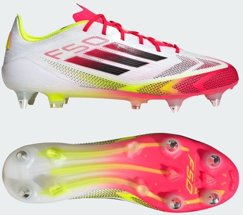 adidas - F50 Elite - Voetbalschoenen - Wit Rood Zwart Geel - Synthetisch