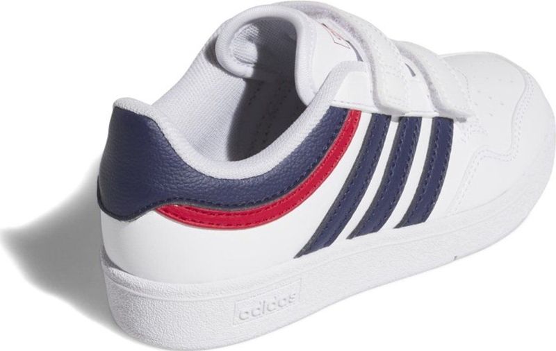 Adidas - Hoops 4.0 - Schoenen - Zwart - Synthetisch Leer - Klittenbandsluiting