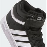 adidas - Hoops 4.0 Mid - Schoenen - Zwart - Synthetisch Bovenwerk - Kinderen