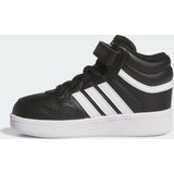 adidas - Hoops 4.0 Mid - Schoenen - Zwart - Synthetisch Bovenwerk - Kinderen